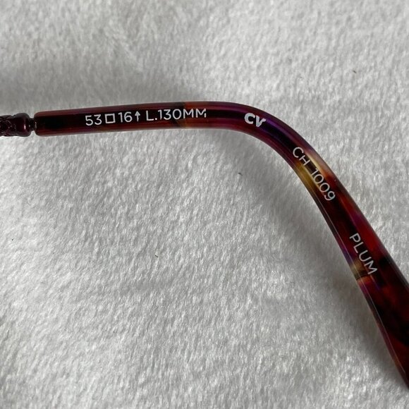 COLE HAAN Eyeglass Frames Unisex Men Women CH1009 PLUM FRAMES ONLY 53-16-130 - Picture 8 of 9